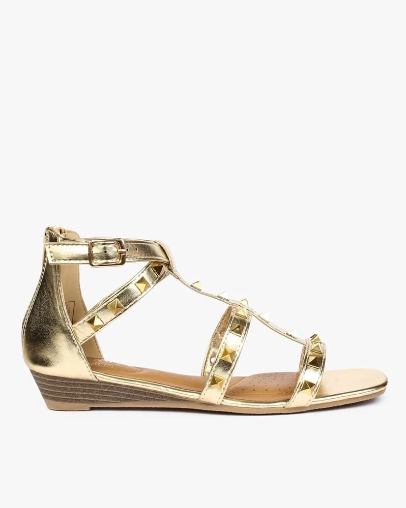Studded Slip-On Flat Sandals