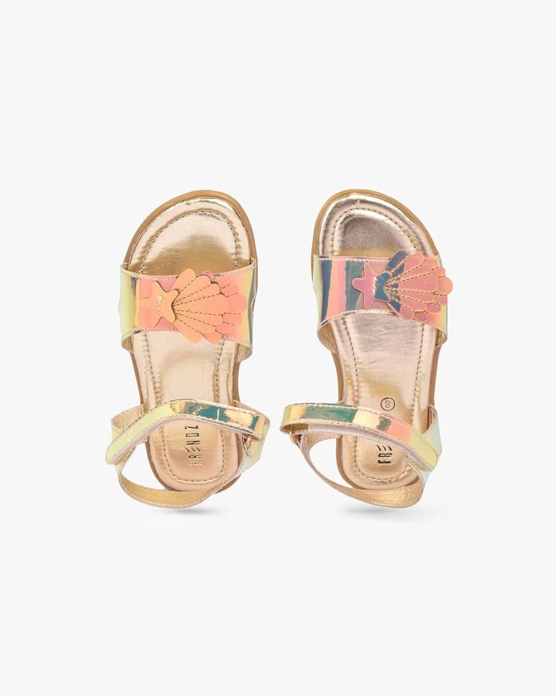 Iridescent Sandals with Velcro Fastening