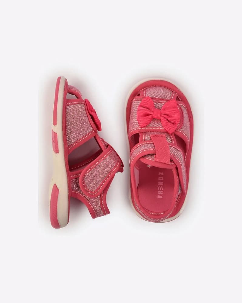 Printed Strappy Sandals with Velcro Fastening