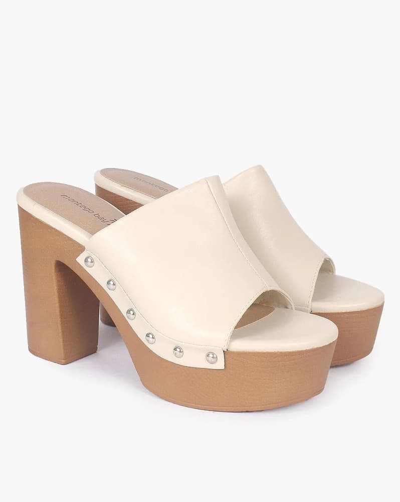 Women Slip-On Block Heeled Sandals