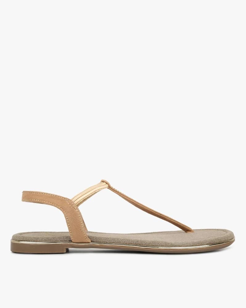 T-strap Slingback Flat Sandals