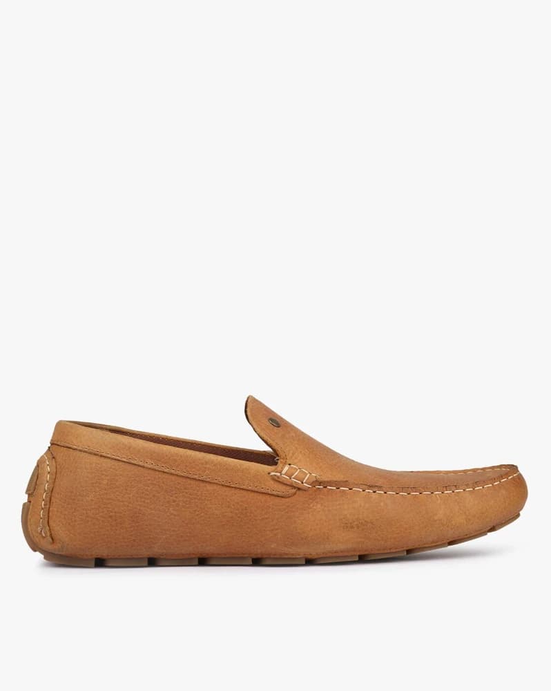 Textured Loafers with Contrast Stitch