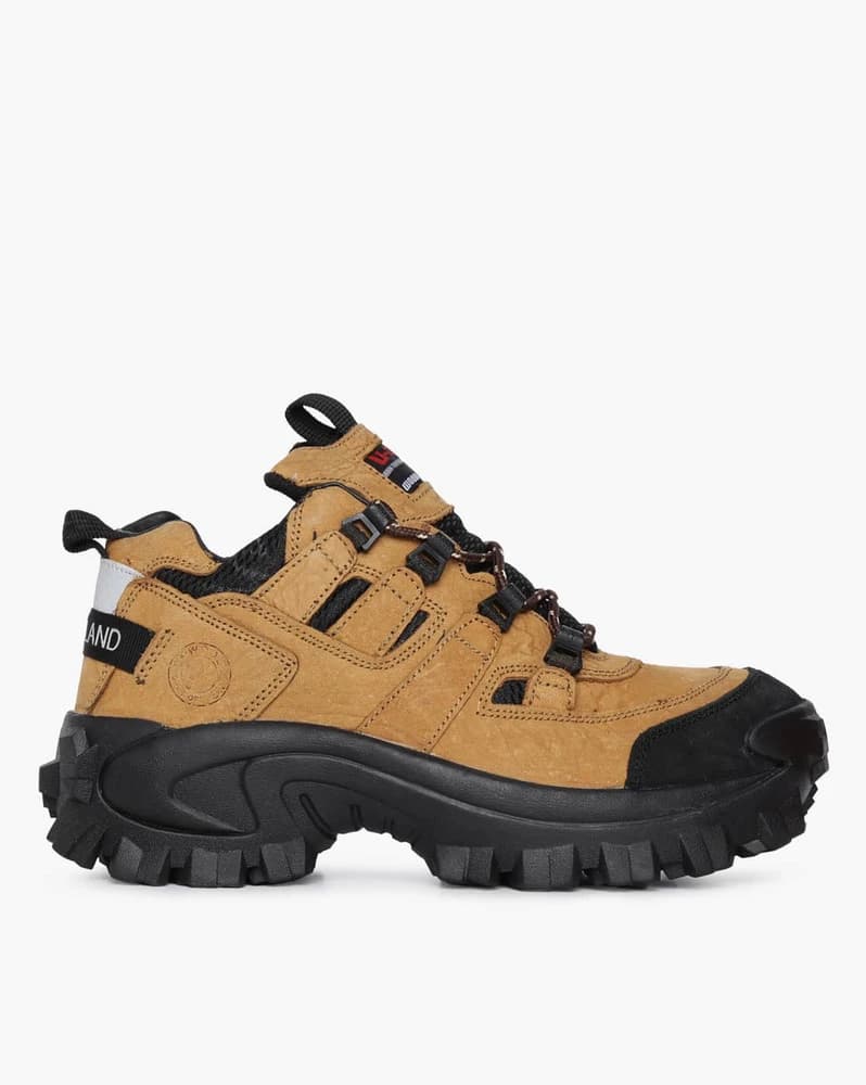 Panelled Lace-Up Casual Shoes