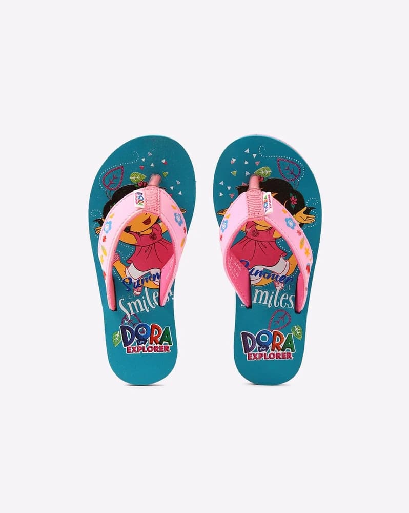 Kids Dora Print Thong-Style Flip-Flops