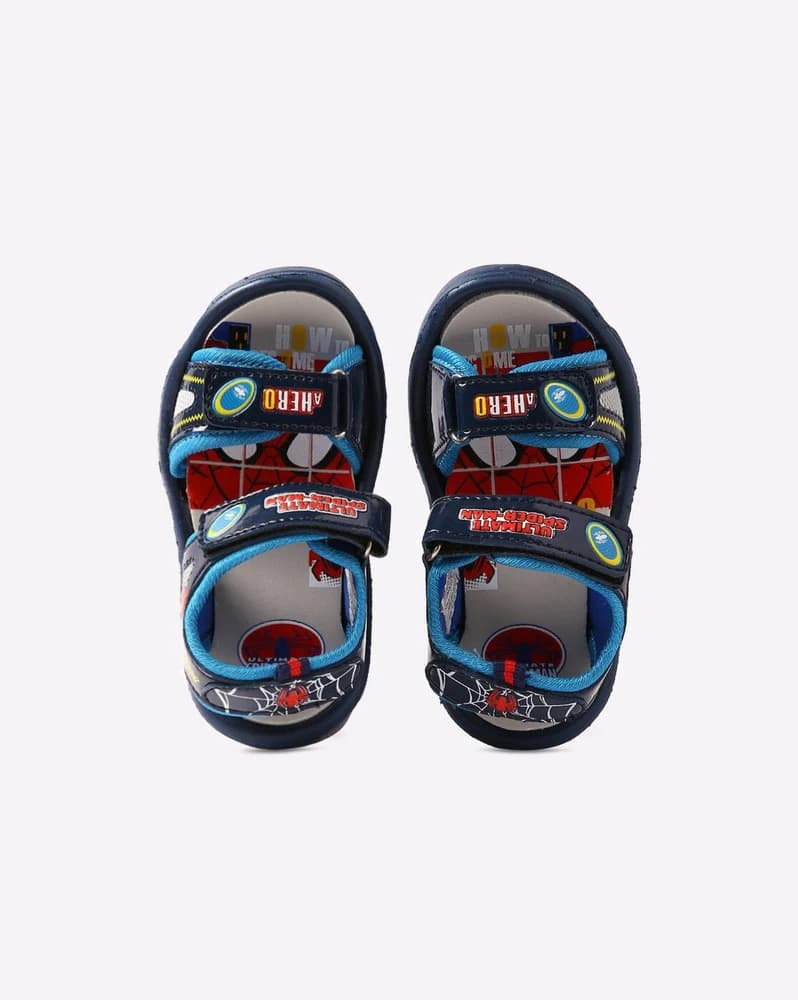 Spiderman Print Sandals with Velcro Straps