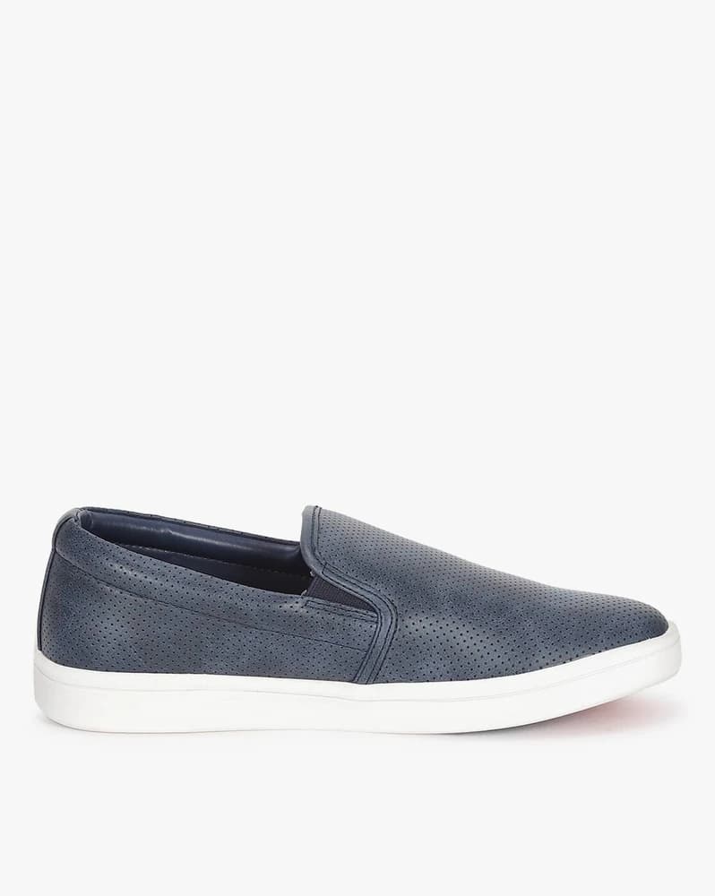 Men Perforated Slip-On Shoes