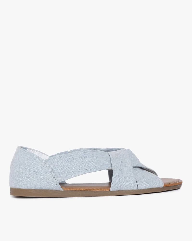 Criss-Cross Strappy Slip-On Flat Sandals