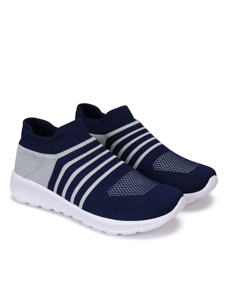 Striped Flat Slip-on Shoes