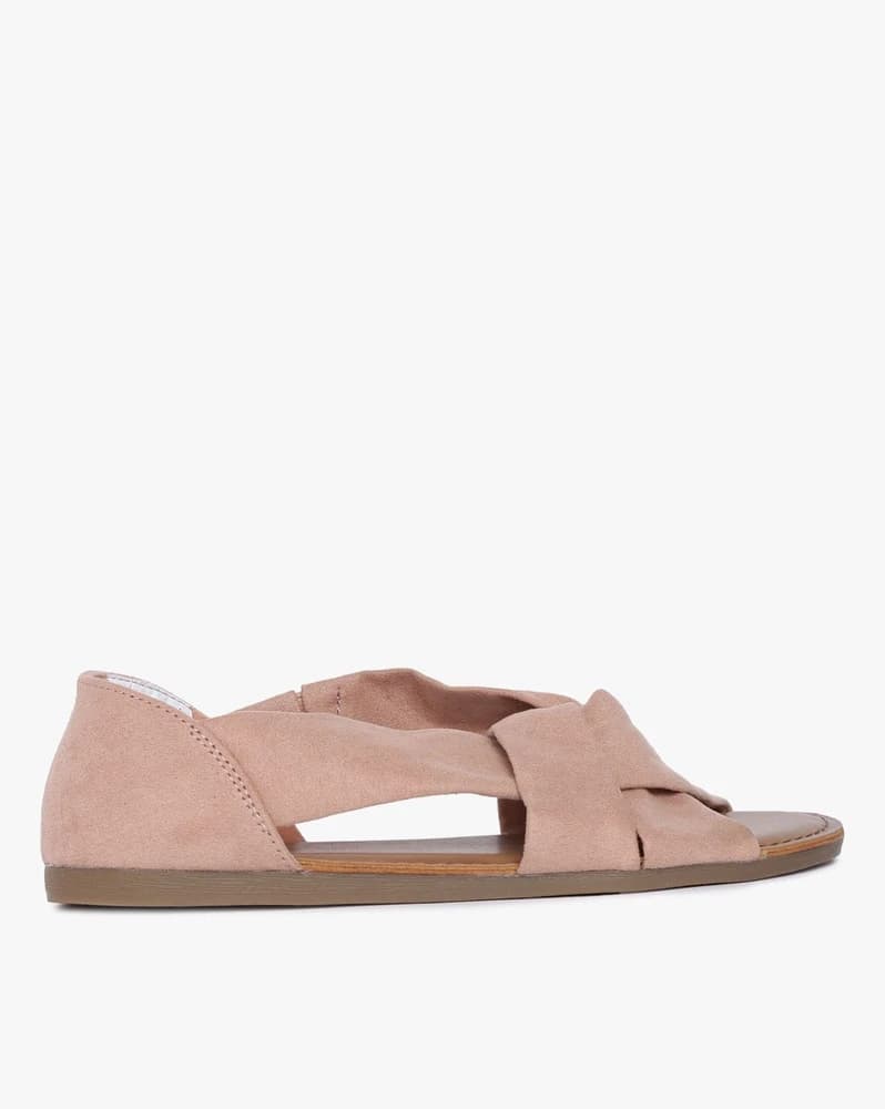 Criss-Cross Strappy Slip-On Flat Sandals