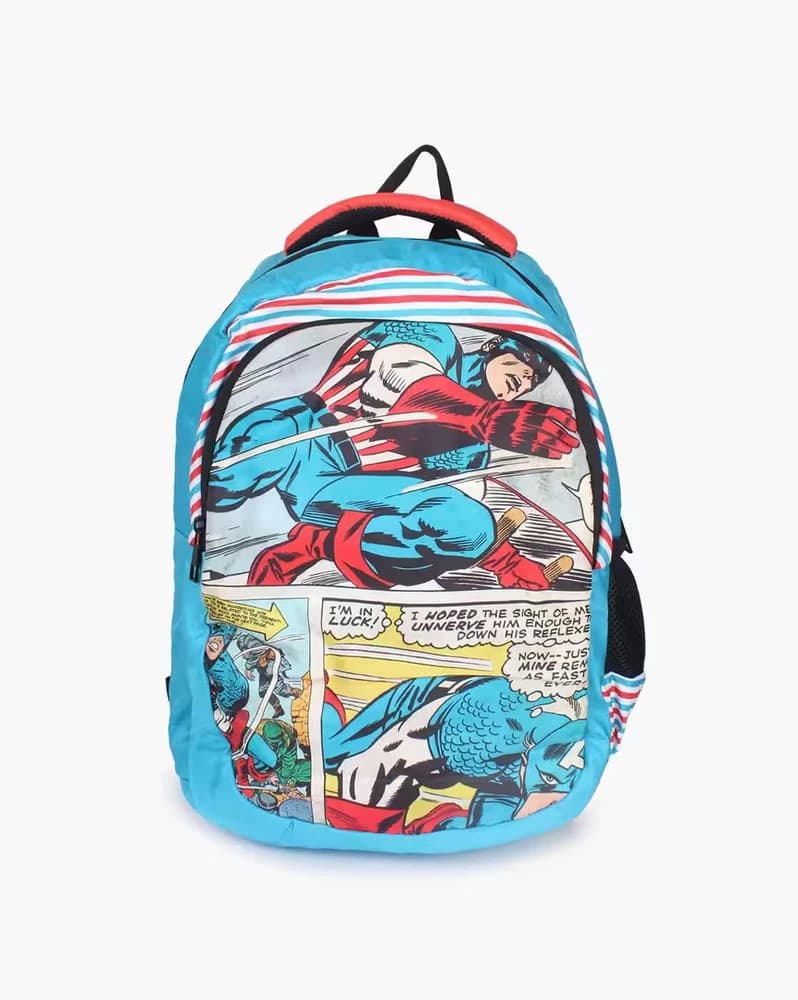 Girls Captain America Print Backpack